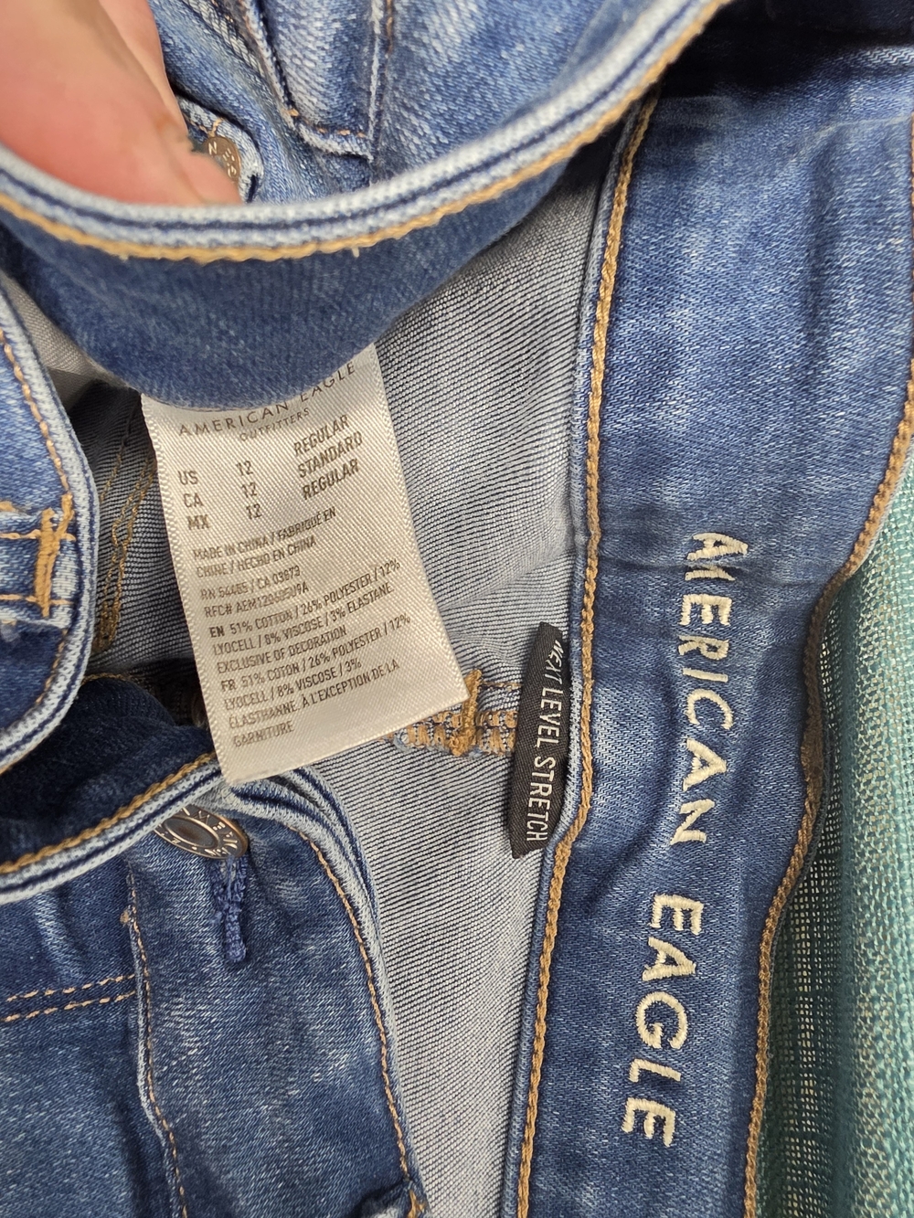 American Eagle Outfitters Men’s Light Blue Stretch Jeans